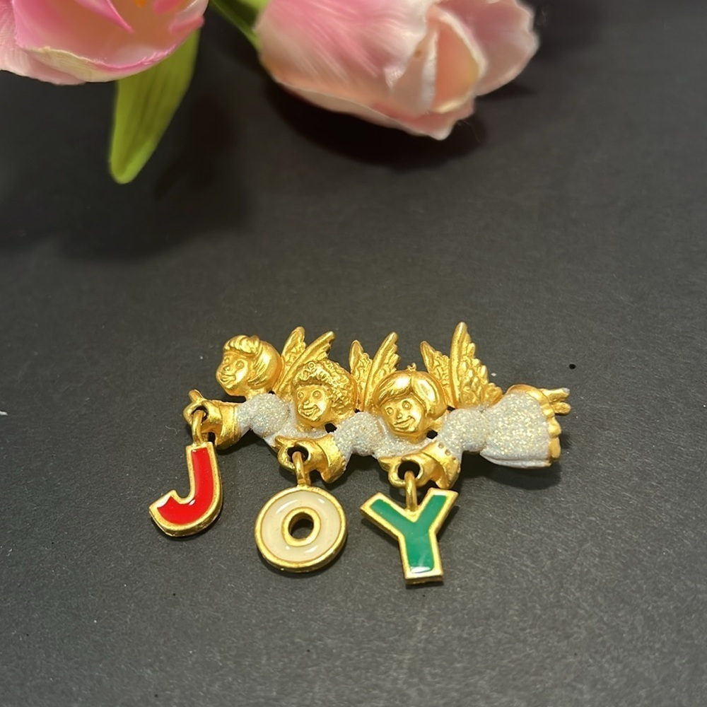 Danecraft vintage JOY Angel Brooch